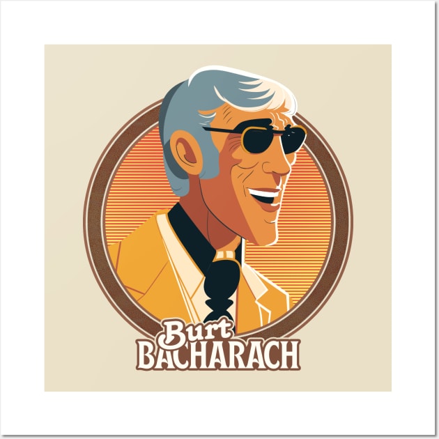 Burt Bacharach / Retro 60s Fan Design Wall Art by DankFutura